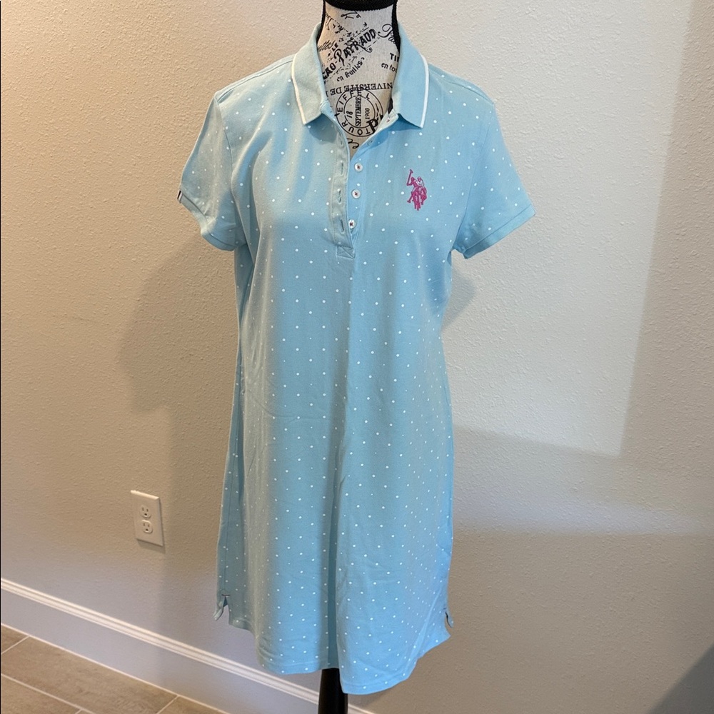 U.S. Polo Assn. Sky Blue Polo Dress